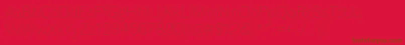 Police FauneDisplayThin – polices brunes sur fond rouge