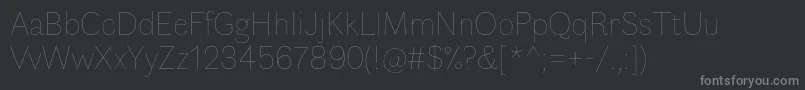 Шрифт FauneDisplayThin – серые шрифты на чёрном фоне