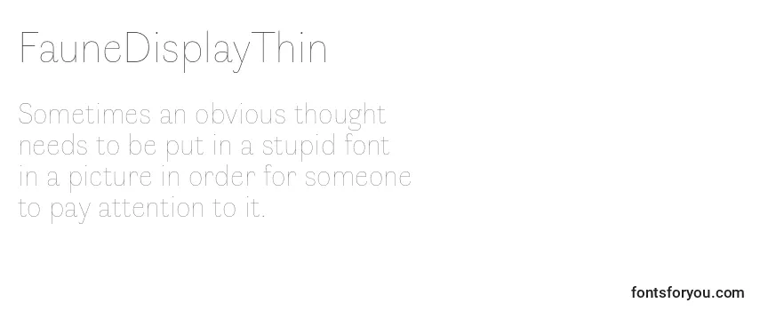 Review of the FauneDisplayThin Font