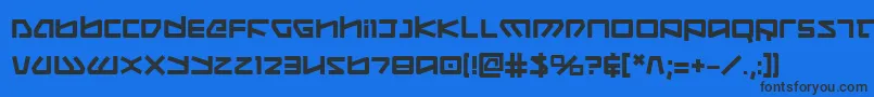 Czcionka Koboldb – czarne czcionki na niebieskim tle