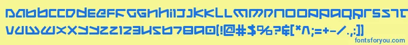 Czcionka Koboldb – niebieskie czcionki na żółtym tle