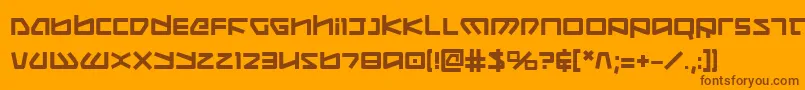 フォントKoboldb – オレンジの背景に茶色のフォント