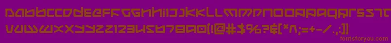 Fonte Koboldb – fontes marrons em um fundo roxo