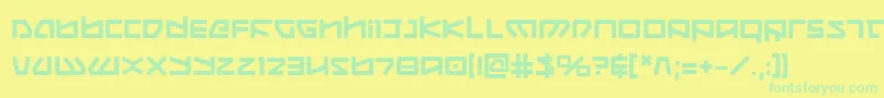 Police Koboldb – polices vertes sur fond jaune
