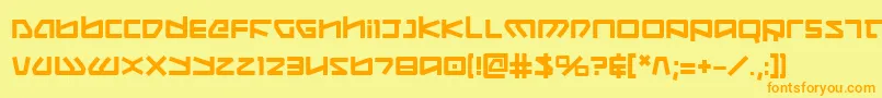 fuente Koboldb – Fuentes Naranjas Sobre Fondo Amarillo