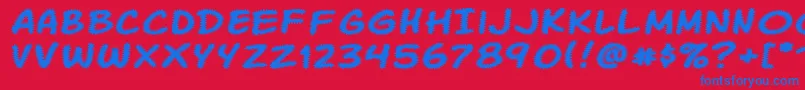 More about KomikaTread Font KomikaTread Font – Blue Fonts on Red Background