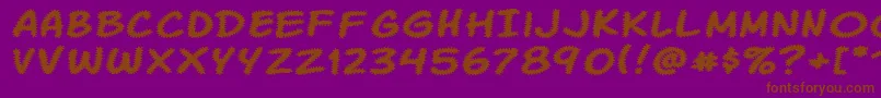 Шрифт KomikaTread – коричневые шрифты на фиолетовом фоне