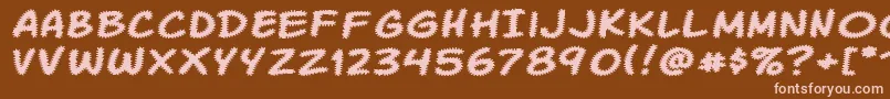 KomikaTread Font – Pink Fonts on Brown Background