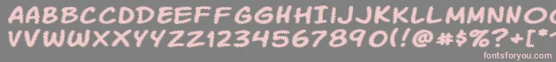 KomikaTread Font – Pink Fonts on Gray Background