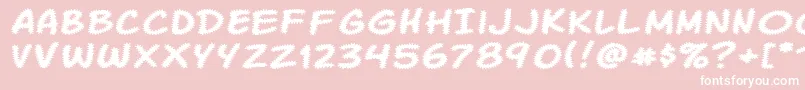 KomikaTread Font – White Fonts on Pink Background