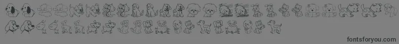 TenderPuppies Font – Black Fonts on Gray Background