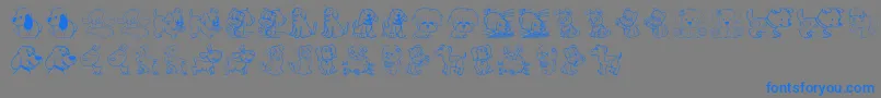 TenderPuppies Font – Blue Fonts on Gray Background