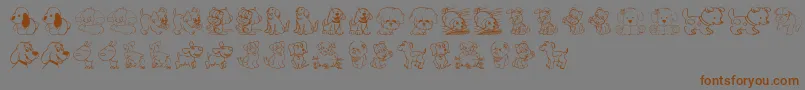 TenderPuppies Font – Brown Fonts on Gray Background