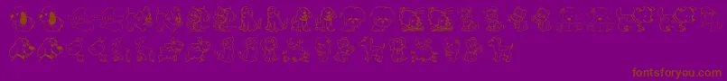 TenderPuppies Font – Brown Fonts on Purple Background