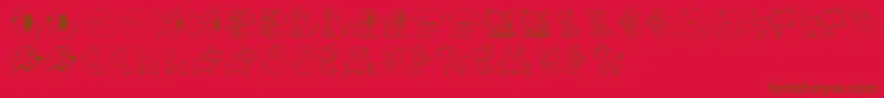 TenderPuppies Font – Brown Fonts on Red Background