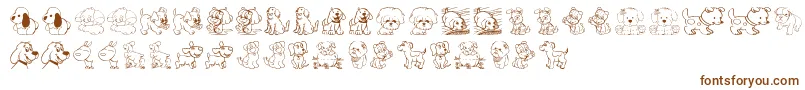 TenderPuppies Font – Brown Fonts on White Background