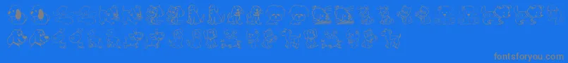 TenderPuppies Font – Gray Fonts on Blue Background