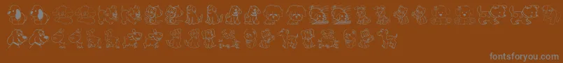 TenderPuppies Font – Gray Fonts on Brown Background