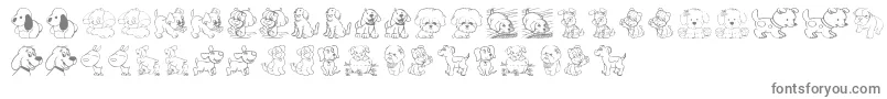 TenderPuppies Font – Gray Fonts on White Background