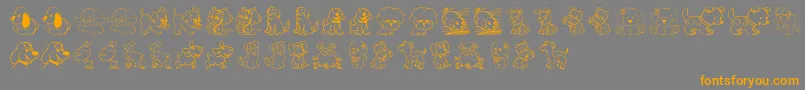 TenderPuppies Font – Orange Fonts on Gray Background