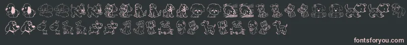 TenderPuppies Font – Pink Fonts on Black Background