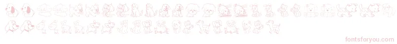 TenderPuppies Font – Pink Fonts on White Background