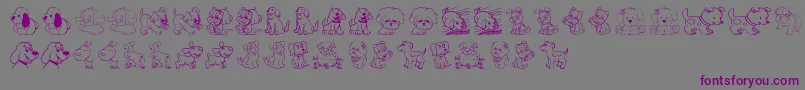 TenderPuppies Font – Purple Fonts on Gray Background