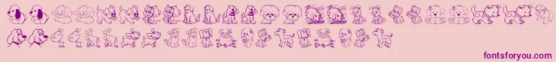 TenderPuppies Font – Purple Fonts on Pink Background