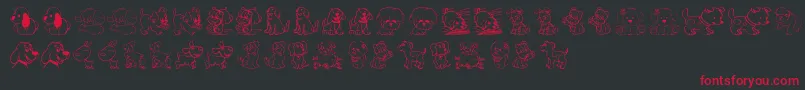 TenderPuppies Font – Red Fonts on Black Background