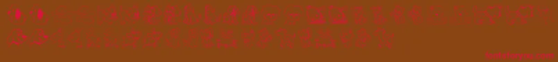 TenderPuppies Font – Red Fonts on Brown Background