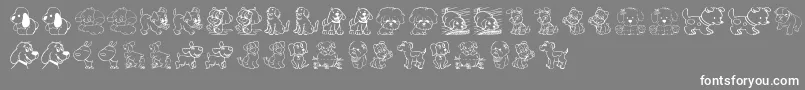 More about TenderPuppies Font TenderPuppies Font – White Fonts on Gray Background