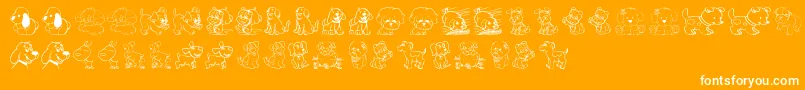 TenderPuppies Font – White Fonts on Orange Background