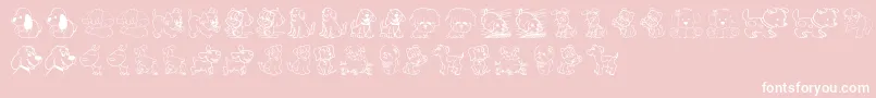 TenderPuppies Font – White Fonts on Pink Background