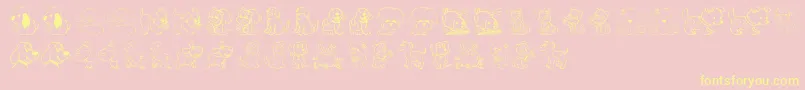 TenderPuppies Font – Yellow Fonts on Pink Background
