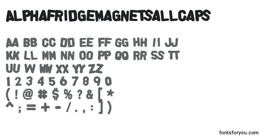 Schriftart Alphafridgemagnetsallcaps – Alphabet, Zahlen, spezielle Symbole