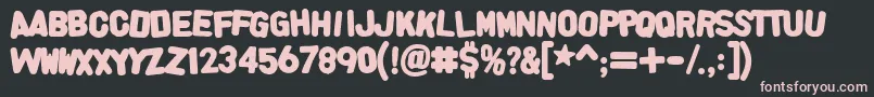 Alphafridgemagnetsallcaps Font – Pink Fonts on Black Background