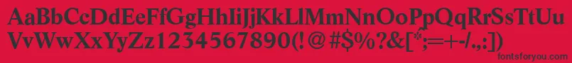 L730RomanBold Font – Black Fonts on Red Background