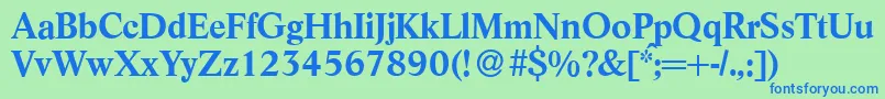 L730RomanBoldフォントについての詳細 フォントL730RomanBold – 青い文字は緑の背景です。