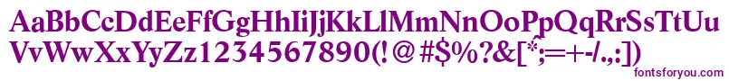 L730RomanBold Font – Purple Fonts on White Background