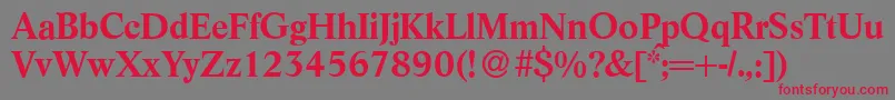 L730RomanBoldフォントについての詳細 フォントL730RomanBold – 赤い文字の灰色の背景