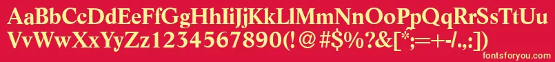 L730RomanBold Font – Yellow Fonts on Red Background