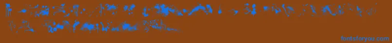 RfxSplatz Font – Blue Fonts on Brown Background