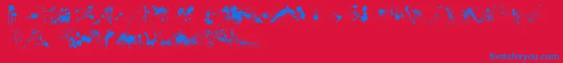 RfxSplatz Font – Blue Fonts on Red Background