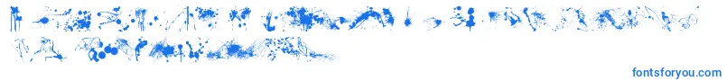 RfxSplatz-Schriftart – Blaue Schriften auf weißem Hintergrund