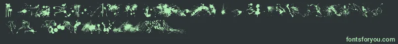 Fonte RfxSplatz – fontes verdes em um fundo preto