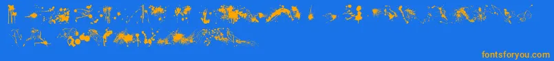 RfxSplatz Font – Orange Fonts on Blue Background