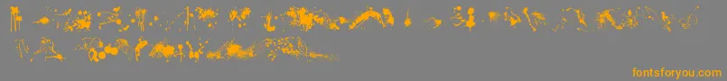 RfxSplatz Font – Orange Fonts on Gray Background