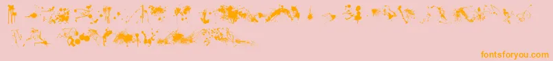 RfxSplatz Font – Orange Fonts on Pink Background