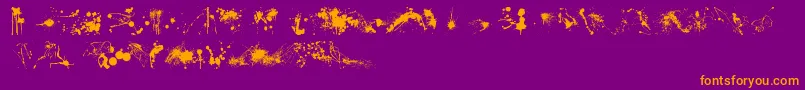 RfxSplatz Font – Orange Fonts on Purple Background