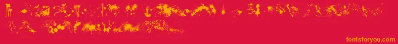 Fonte RfxSplatz – fontes laranjas em um fundo vermelho